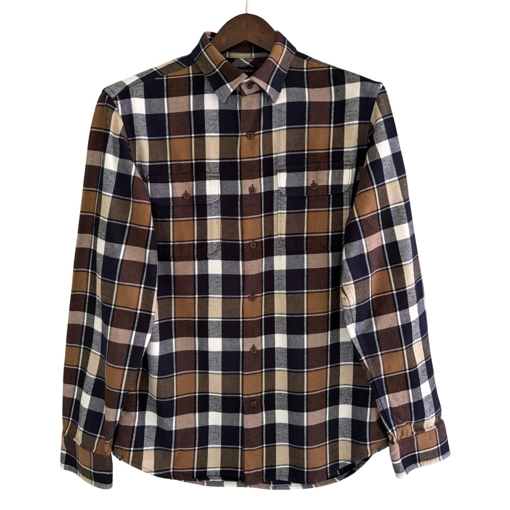 Banana Republic Mens M Plaid Button Up Shirt 100% Cotton Preppy Heritage Rustic